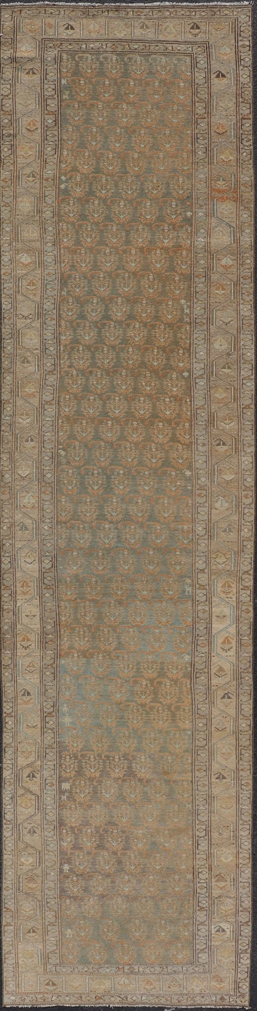 Paisley Field Antique Persian Malayer Runner by Keivan Woven Arts Antique Persian Malayer runner /rug EMB - 9712 - P13883, Keivan Woven Arts / country of origin / type: Iran / Malayer, circa 1920. Measures:3'5 x 14'5 - Keivan Woven ArtsEMB - 9712 - P13883 - 16472Rug
