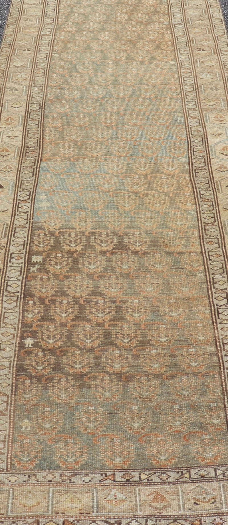Paisley Field Antique Persian Malayer Runner by Keivan Woven Arts Antique Persian Malayer runner /rug EMB - 9712 - P13883, Keivan Woven Arts / country of origin / type: Iran / Malayer, circa 1920. Measures:3'5 x 14'5 - Keivan Woven ArtsEMB - 9712 - P13883 - 16472Rug