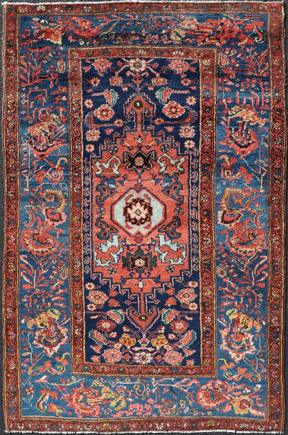 Tribal Kurdish Bidjar Rug with All - Over Sub - Geometric Medallion Design Kurdish Bidjar Rug with medallion design in jewel tones. Keivan Woven Arts / rug EMB - 9714 - P13899, country of origin / type: Persian / Kurdish, circa Early - 20th Century. ... - Keivan Woven ArtsEMB - 9714 - P13899 - 16484Rug