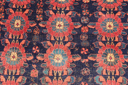 Antique Persian Bidjar Rug with All - Over Floral Motifs in Red and Blue.Keivan Woven Arts / EMBC - 9699 - 13819, country of origin / type: Iran / Bidjar, circa 1900 Measures: 5'0 x 7'9 This antique Persian Bidjar carpet features multi colors and a la... - Keivan Woven ArtsEMBC - 9699 - 13819 - 16546Rug