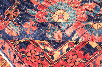 Antique Persian Bidjar Rug with All - Over Floral Motifs in Red and Blue.Keivan Woven Arts / EMBC - 9699 - 13819, country of origin / type: Iran / Bidjar, circa 1900 Measures: 5'0 x 7'9 This antique Persian Bidjar carpet features multi colors and a la... - Keivan Woven ArtsEMBC - 9699 - 13819 - 16546Rug