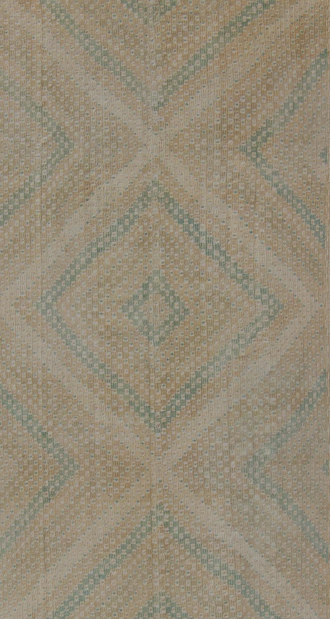 Vintage Turkish Flat Weave Kilim Rug with Diamond Geometric Design Taupe, Tan, Cream, and Sea - Foam Green Geometric Design Vintage Kilim Rug from Turkey, Keivan Woven Arts rug en - 01, country of origin / type: Turkey / Kilim, circa 1950 Fea... - Keivan Woven ArtsEN - 01 - 10924Rug