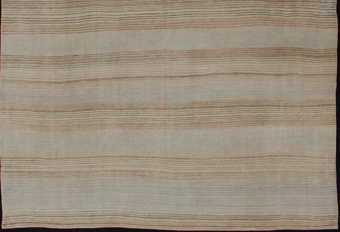 Vintage Turkish Flat - Weave Muted Colored Kilim in Taupe, Brown and Light Blue. Minimalist design Kilim from Turkey, rug EN - 051, country of origin / type: Turkey / Kilim, circa 1950 This vintage flat - woven Kilim features a minimalist design r... - Keivan Woven ArtsEN - 051 - 12713Rug