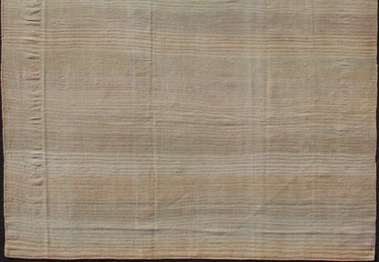 Turkish Vintage Kilim Rug with in Tan, Taupe and Earth Tones Turkish Kilim rug in stripe in earth tones of tan, taupe, browns. . Keivan Woven Arts / en - 09 country of origin / type: Turkey / Kilim, circa mid - 20th century. This vintage Kilim (cir... - Keivan Woven ArtsEN - 09 - 12371Rug