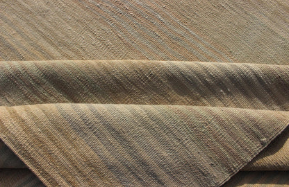 Turkish Vintage Kilim Rug with in Tan, Taupe and Earth Tones Turkish Kilim rug in stripe in earth tones of tan, taupe, browns. . Keivan Woven Arts / en - 09 country of origin / type: Turkey / Kilim, circa mid - 20th century. This vintage Kilim (cir... - Keivan Woven ArtsEN - 09 - 12371Rug