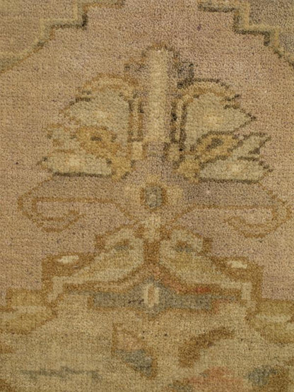 Oushak Rug with Medallion Design and Geometric - Botanical Elements This Turkish Oushak carpet features a central medallion design, as well as patterns of smaller geometric shapes and botanical elements. The rug's qualities are enhanced by its par... - Keivan Woven ArtsEN - 1141 - 2798Rug