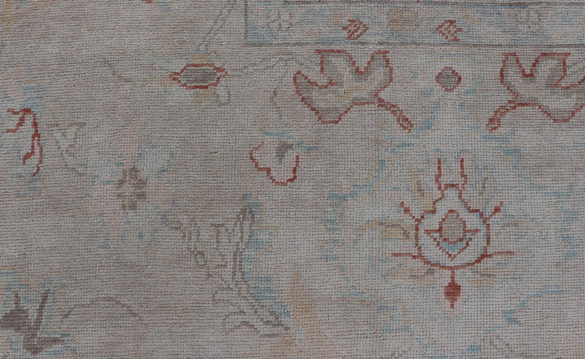 Large Turkish Oushak Rug with Pastel Colors and All - Over Floral Design Large Turkish Oushak Rug, Keivan Woven Arts / rug EN - 115175, country of origin / type: Turkey / Oushak, circa Late - 20th Century. Measures: 13'7 x 18'8. This vin... - Keivan Woven ArtsEN - 115175 - 2053Rug