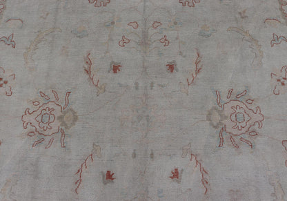 Large Turkish Oushak Rug with Pastel Colors and All - Over Floral Design Large Turkish Oushak Rug, Keivan Woven Arts / rug EN - 115175, country of origin / type: Turkey / Oushak, circa Late - 20th Century. Measures: 13'7 x 18'8. This vin... - Keivan Woven ArtsEN - 115175 - 2053Rug