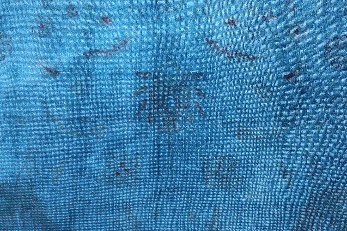 Large Modern Oushak Turkish Rug Over - Dyed in Blue Shades kwarugs This modern Turkish carpet with a classical composition has been over - dyed with blue, light blue pigments. With both classic and contemporary characteristics, this beautiful carpe... - Keivan Woven ArtsEN - 115297 - 2039Rug