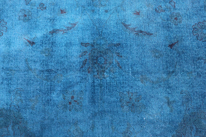 Large Modern Oushak Turkish Rug Over - Dyed in Blue Shades kwarugs This modern Turkish carpet with a classical composition has been over - dyed with blue, light blue pigments. With both classic and contemporary characteristics, this beautiful carpe... - Keivan Woven ArtsEN - 115297 - 2039Rug