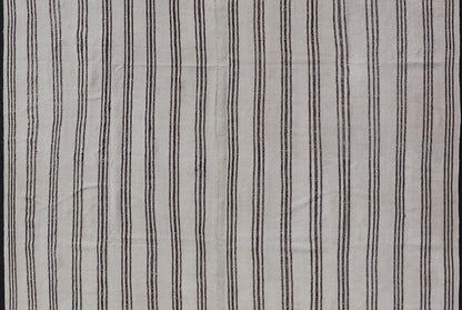 Measures: 7'5 x 8'3 Vintage Turkish Kilim with Stripes in Ivory and Shades of Brown. Country of origin: Turkey; Type: Kilim; Design: Minimal, Striped, Panel; Keivan Woven Arts: rug EN - 13184 This vintage Turkish Kilim features simple design a... - Keivan Woven ArtsEN - 13184 - 21639Rug