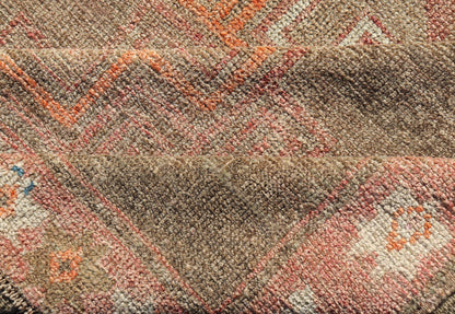 Turkish Kars Gallery Runner with Large Medallions in Red, Brown, Taupe, Tan Vintage Hand Knotted Kars Gallery runner from Turkey with Medallion design in various tones of red, orange taupe. and brown. Keivan Woven Arts / rug EN - 13243, country of... - Keivan Woven ArtsEN - 13243 - 18704Rug