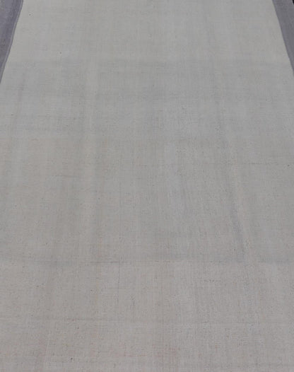 Vintage Turkish Kilim with Modern Design in Cream and Lavender Vintage Kilim Turkish flat weave, Keivan Woven Arts rug EN - 13431 , country of origin / type: Turkey / Kilim, circa Mid - 20th Century. Measures: 4'10 x 7'1 - Keivan Woven ArtsEN - 13431 - 19106Rug