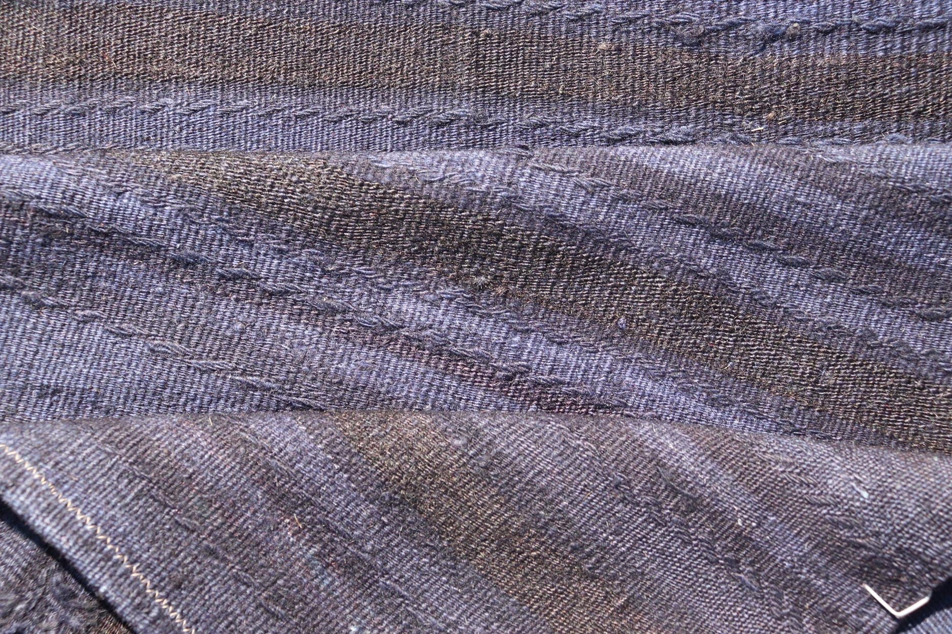 Vintage Turkish Kilim Runner with Deep Blue and Purple Tones - Keivan Woven ArtsEN - 13602Rug
