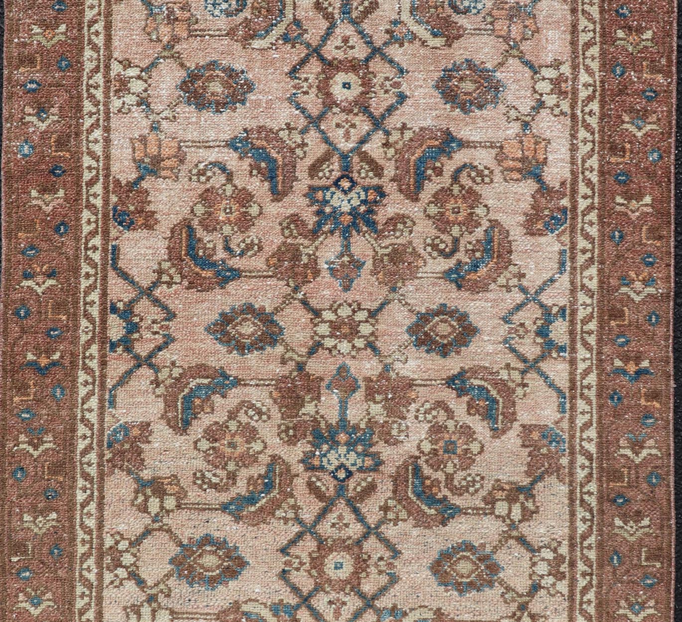 Measures: 3'0 x 5'8 Antique Persian Hamadan Rug in Wool with All - Over Sub - Geometric Design. Keivan Woven Arts; rug EN - 13665, country of origin / type: Iran / Hamadan, circa 1920. This antique Persian Hamadan rug has been hand - knotted in wool... - Keivan Woven ArtsEN - 13665 - 21739