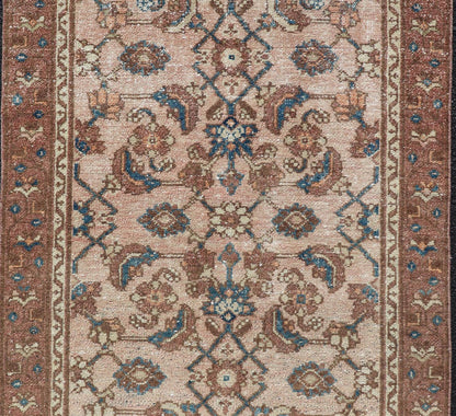 Measures: 3'0 x 5'8 Antique Persian Hamadan Rug in Wool with All - Over Sub - Geometric Design. Keivan Woven Arts; rug EN - 13665, country of origin / type: Iran / Hamadan, circa 1920. This antique Persian Hamadan rug has been hand - knotted in wool... - Keivan Woven ArtsEN - 13665 - 21739