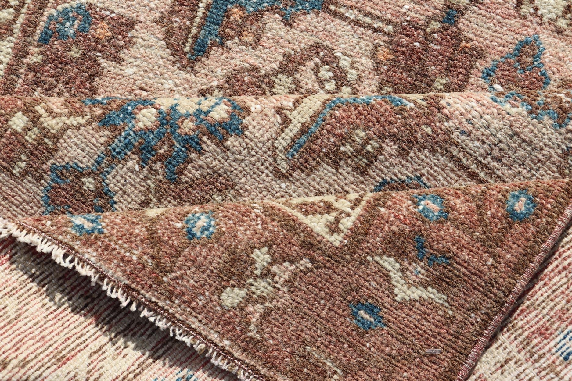 Measures: 3'0 x 5'8 Antique Persian Hamadan Rug in Wool with All - Over Sub - Geometric Design. Keivan Woven Arts; rug EN - 13665, country of origin / type: Iran / Hamadan, circa 1920. This antique Persian Hamadan rug has been hand - knotted in wool... - Keivan Woven ArtsEN - 13665 - 21739