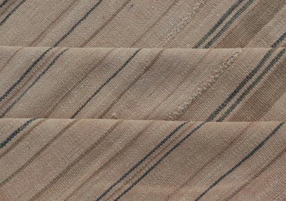 Measures: 7'6 x 12'8 Turkish Vintage Kilim Rug with in Tan, Taupe, Brown, Blue, and Earth Tones. Keivan Woven Arts / rug EN - 13943, country of origin / type: Turkey / Kilim, circa 1950 This vintage flat - woven Kilim features a minimalist design... - Keivan Woven ArtsEN - 13943 - 21751Rug