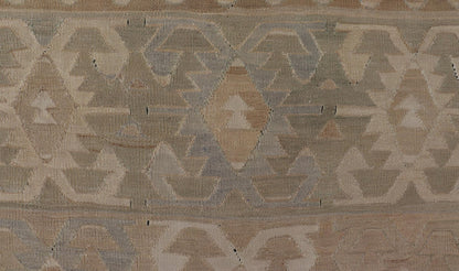Vintage Turkish Embroidered Flat - Weave Gallery Box Shape Geometric Design. Country of Origin: Turkey; Type: Kilim; Design: Diamond; Keivan Woven Arts: rug EN - 14008; Vintage Turkish Embroidered. Measures: 5'5 x 11'6 This hand - woven Kilim feature... - Keivan Woven ArtsEN - 14008 - 23935Rug