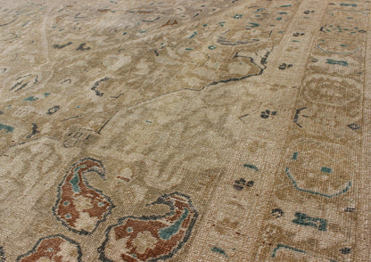 Very Fine Turkish Sivas Rug with Classic Design in Neutrals, Camel and Green Measures: 5'8 x 9'6. This magnificent and astounding fine weave Sivas showcases 17th Century Ottoman Empire artistry, boasting marvelous details and a grand central med... - Keivan Woven ArtsEN - 140403 - 5644Rug