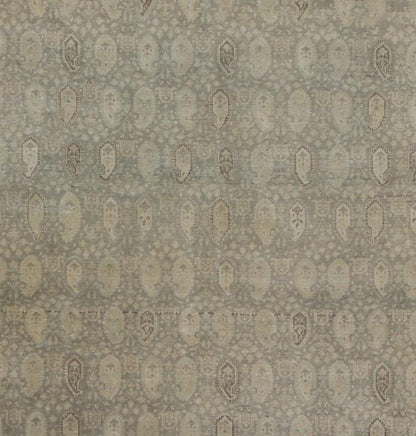 Muted Vintage Turkish Sivas with Paisley Design in Taupe, Gray - Green, And Camel Measures: 6'8'' x 9'0'' Stylized paisley motifs are featured in a repeating pattern on this Sivas wool rug. A blend of Persian inspiration and Turkish design... - Keivan Woven ArtsEN - 141067 - 7175Rug