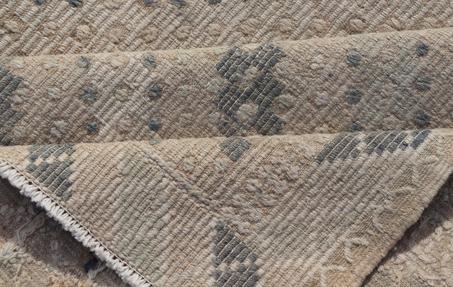 Measures: 6'3 x 10'4 Vintage Hand Woven Turkish Embroidered Rug with Geometric Diamond Design. Keivan Woven Arts / rug EN - 14143, country of origin / type: Turkey / Kilim, circa 1950. Featuring a beautiful geometric design rendered in various... - Keivan Woven ArtsEN - 14143 - 21805Rug