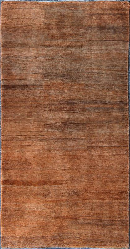 Vintage Gabbeh - Type Rug from Turkey with Tones of Brown and Rust This vintage Gabbeh - type rug from mid - 20th century Turkey features a subtle design of various shades. Tones of light brown, rust, orange and dark brown provide texture and variatio... - Keivan Woven ArtsEN - 141514 - 6696Rug