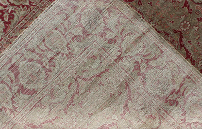 Vintage Turkish Sivas Rug in Burgundy Red, Cream, & Taupe With All - Over Design Measures: 5'0'' x 7'7''. In this Sivas piece, a traditional all - over pattern is reinterpreted with a subtle arabesque aesthetic. vinery, floral designs, and l... - Keivan Woven ArtsEN - 141730 - 7215Rug