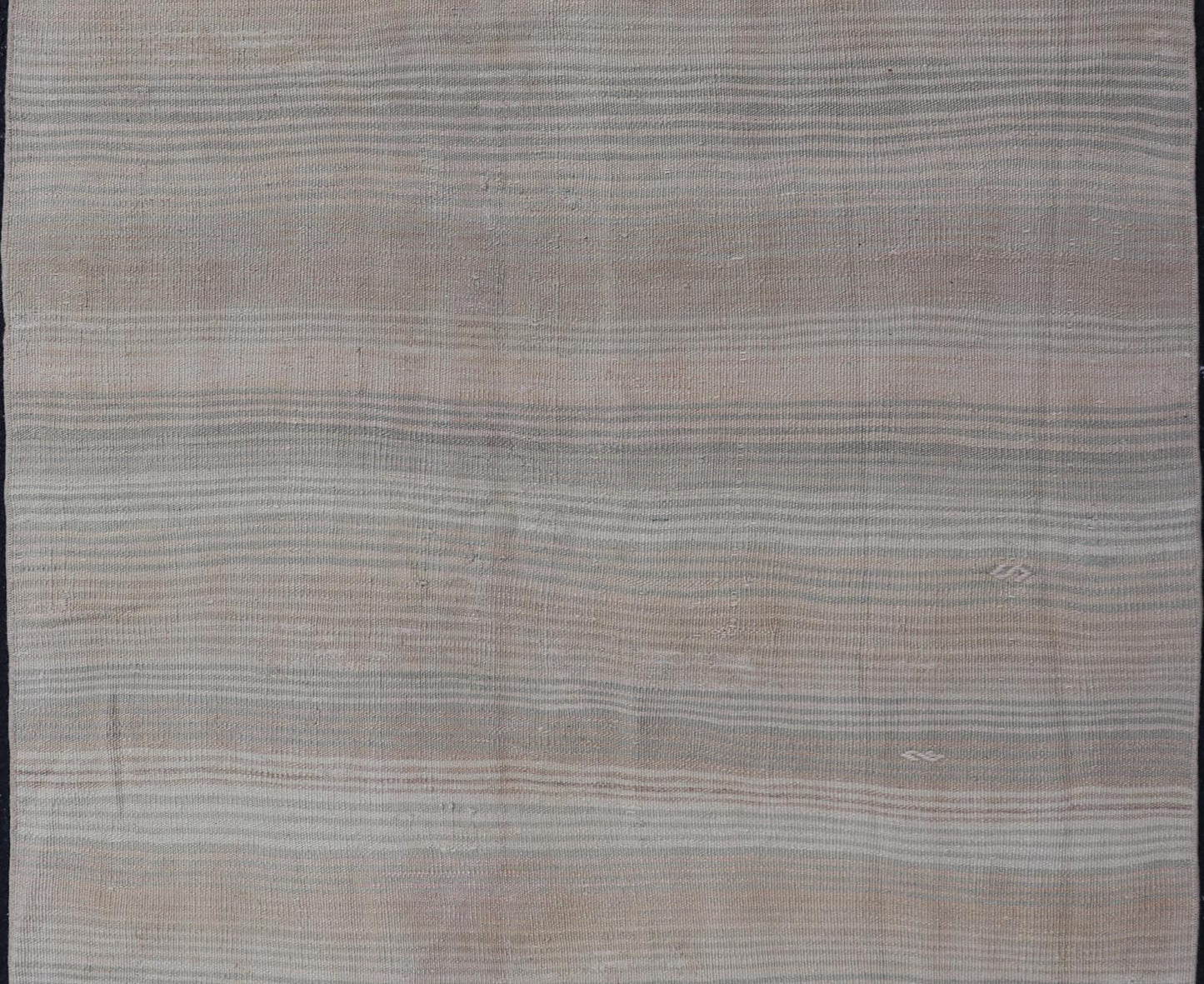 Vintage Turkish Kilim Rug with Soft Pastel Stripes - Keivan Woven ArtsEN - 14183Rug