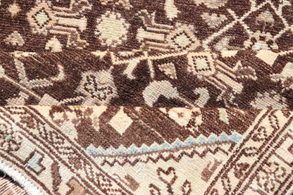 Measures: 3'3 x 9'11 Vintage Persian Mahal Runner with All - Over Herati Design. Keivan Woven Arts / rug EN - 14504, country of origin / type: Iran / Mahal, circa 1940 This Persian vintage mahal runner from mid - 20th century features a arrangemen... - Keivan Woven ArtsEN - 14504 - 18679Rug