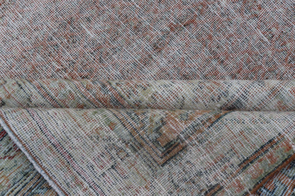 Measures: 8'6 x 13'0 Antique Distressed Persian Mahal Rug With Large Medallion In Muted Colors. Keivan Woven Arts: rug EN - 14762; Persian Mahal antique Rug with Floral Design in orange, green and light brown; Authentic Persian Rug, Antique Mahal Rug... - Keivan Woven ArtsEN - 14762 - 21847