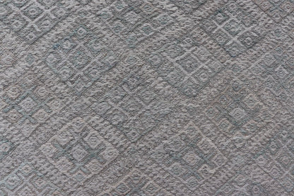 Measures: 4'8 x 6'3 Vintage Turkish Embroidered Kilim in Tribal Diamonds in Neutral Tones. Country of origin: Turkey; type: Kilim; design: Tribal Motif, sub - geometric; Keivan Woven Arts: rug EN - 14818. This vintage flat weave Kilim was hand wove... - Keivan Woven ArtsEN - 14818 - 21859Rug