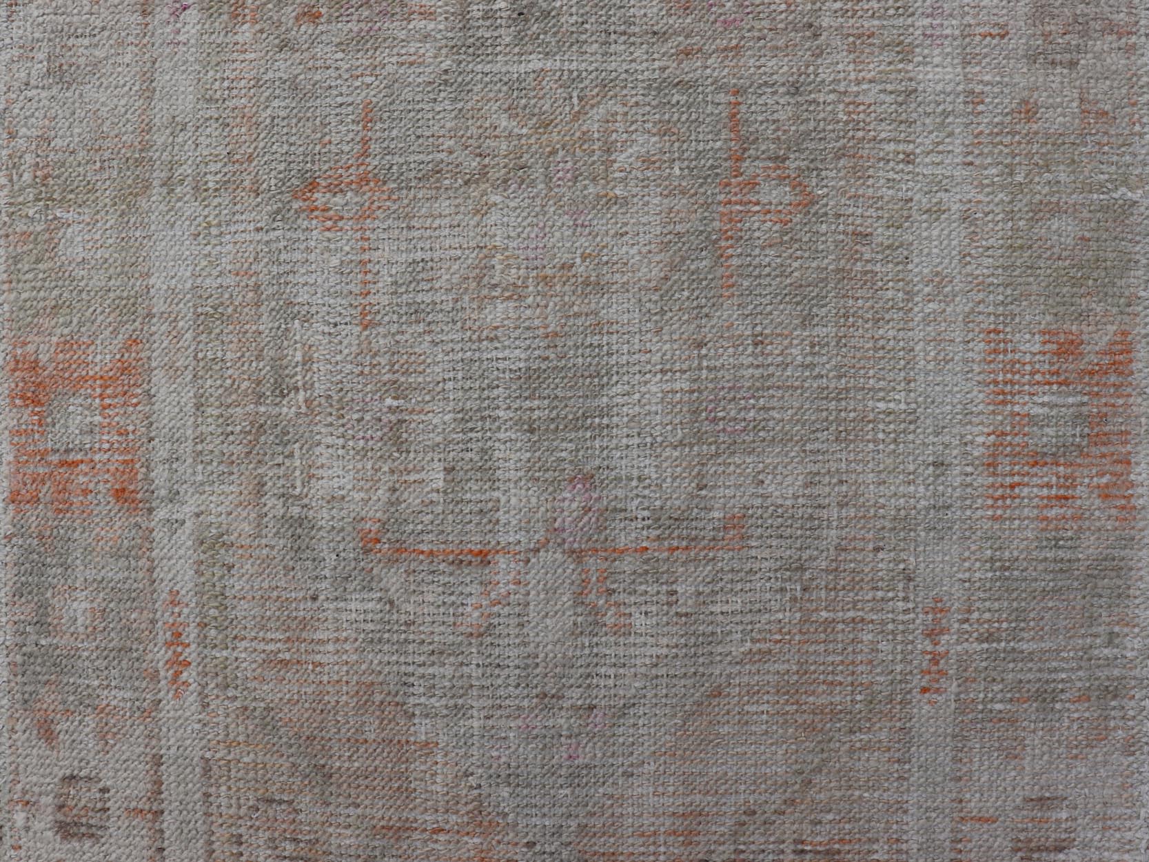 Turkish Muted Colored Oushak Rug is Subdued Medallion Design. Keivan Woven Arts / rug EN - 15128, country of origin / type: Turkey / Oushak, circa 1940 Measures: 2'7 x 4'2 This vintage Turkish Oushak carpet from Turkey boasts a center medallion in... - Keivan Woven ArtsEN - 15128 - 23785Rug