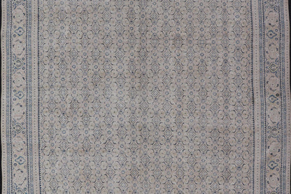 Measures: 10'2 x 13'6 Antique Persian Tabriz Rug with All - Over Small Tribal Design in Muted Tones. Keivan Woven Arts / rug EN - 15181, country of origin / type: Persian / Tabriz, circa Early - 20th century. This Tabriz rug features a relativ... - Keivan Woven ArtsEN - 15181 - 21883Rug