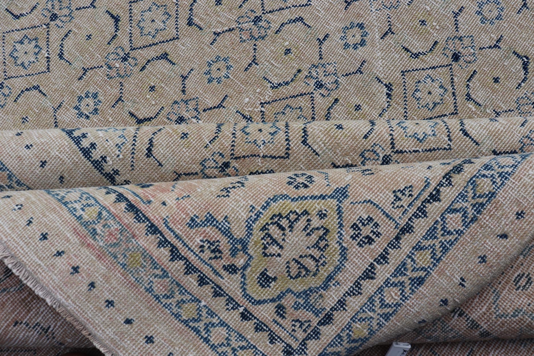 Measures: 10'2 x 13'6 Antique Persian Tabriz Rug with All - Over Small Tribal Design in Muted Tones. Keivan Woven Arts / rug EN - 15181, country of origin / type: Persian / Tabriz, circa Early - 20th century. This Tabriz rug features a relativ... - Keivan Woven ArtsEN - 15181 - 21883Rug