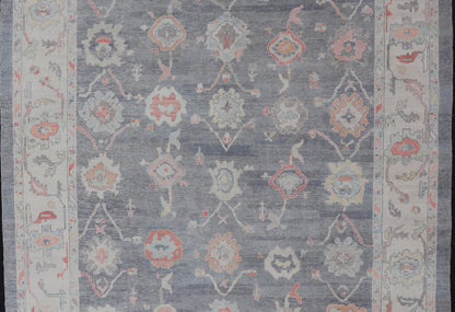 Measures: 14'5 x 18'0 Large Turkish Modern Oushak Rug in Gray and Neutrals and All - Over Design. Keivan Woven Arts / rug EN - 15205, country of origin / type: Turkey / Oushak This traditional Oushak rug from Turkey features a subdued, neutral c... - Keivan Woven ArtsEN - 15205 - 22243Rug