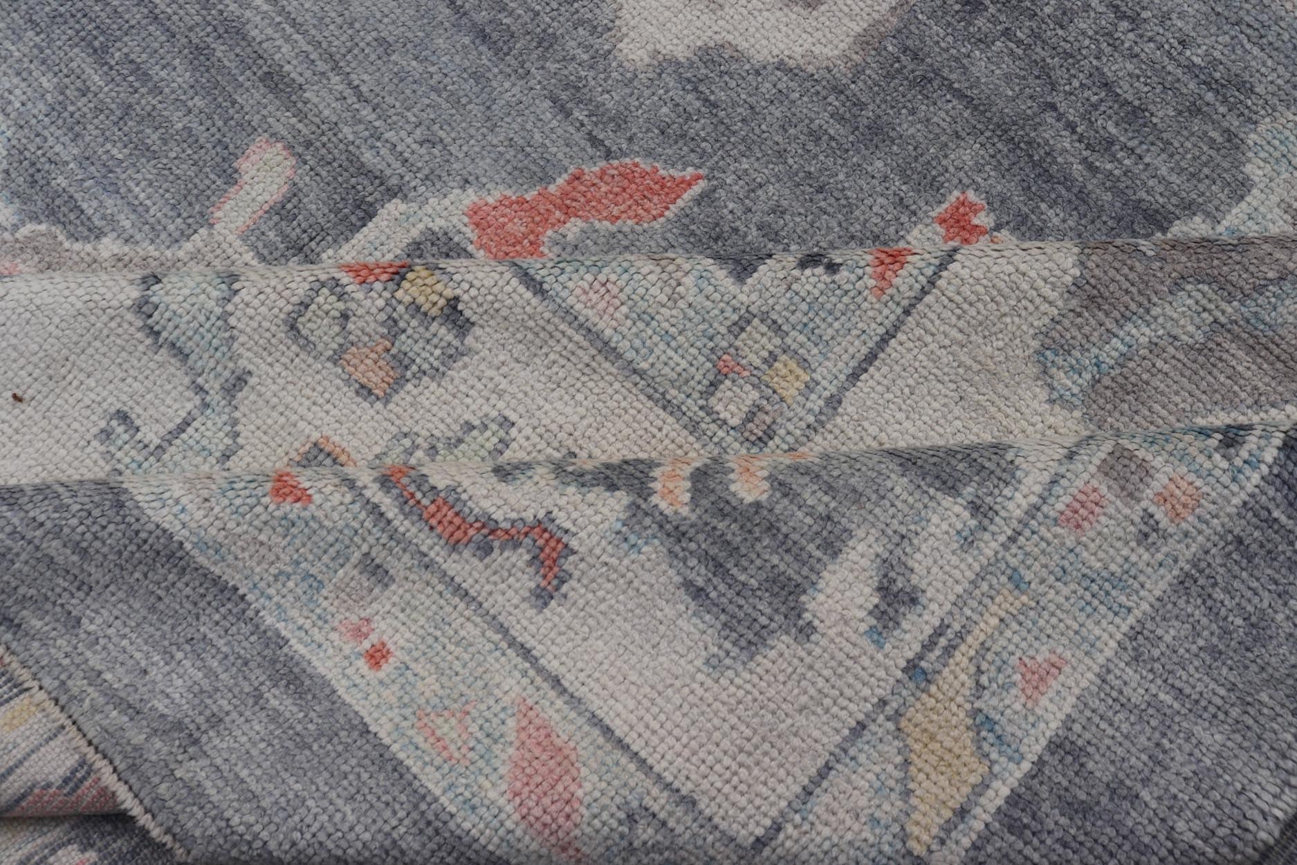 Measures: 14'5 x 18'0 Large Turkish Modern Oushak Rug in Gray and Neutrals and All - Over Design. Keivan Woven Arts / rug EN - 15205, country of origin / type: Turkey / Oushak This traditional Oushak rug from Turkey features a subdued, neutral c... - Keivan Woven ArtsEN - 15205 - 22243Rug