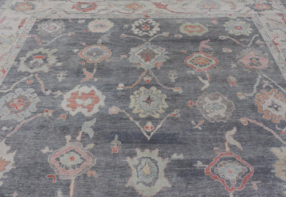 Measures: 14'5 x 18'0 Large Turkish Modern Oushak Rug in Gray and Neutrals and All - Over Design. Keivan Woven Arts / rug EN - 15205, country of origin / type: Turkey / Oushak This traditional Oushak rug from Turkey features a subdued, neutral c... - Keivan Woven ArtsEN - 15205 - 22243