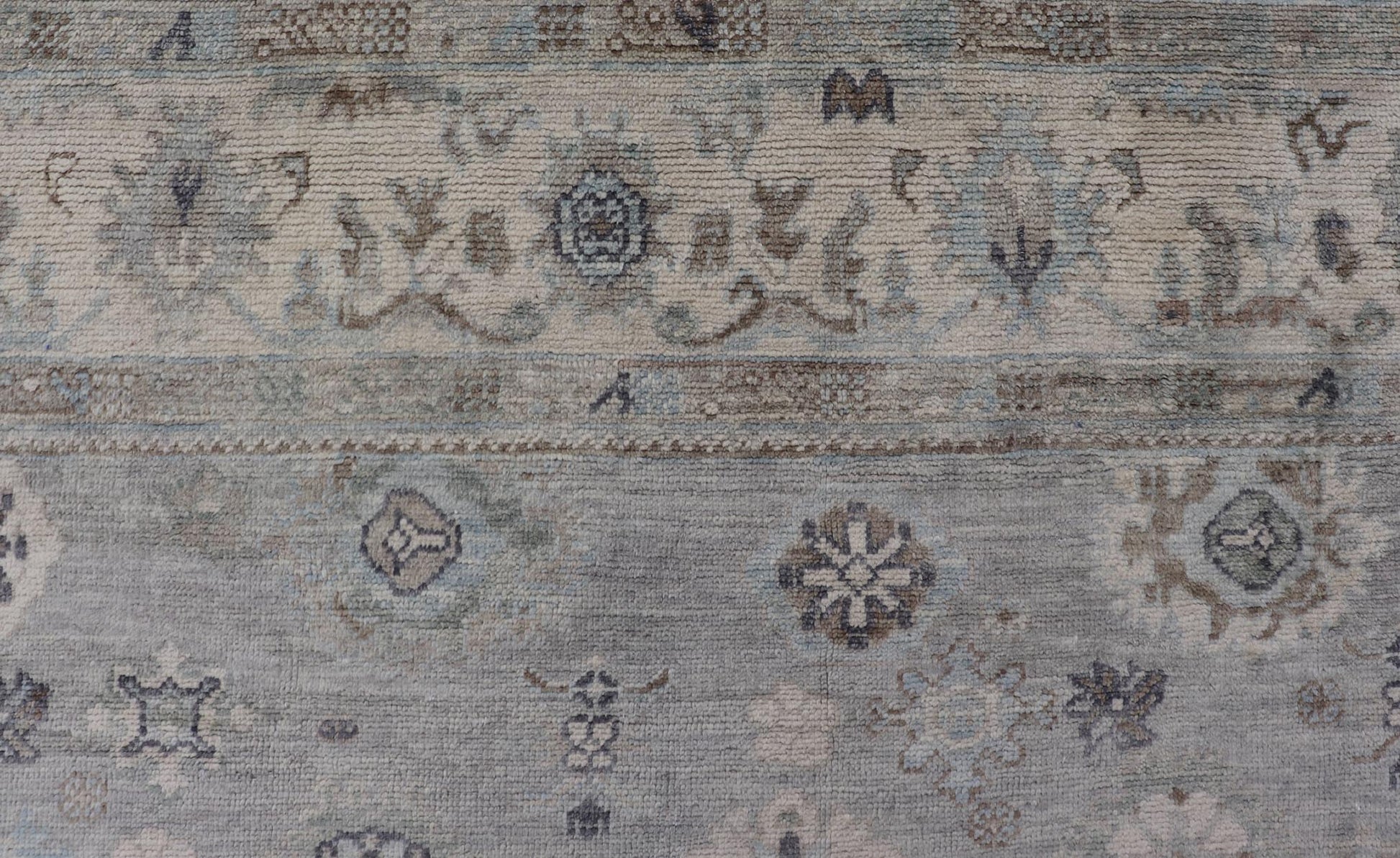 Measures: 9'2 x 12'0 Neutral Color Palette All - Over Floral Design Turkish Oushak Rug. Keivan Woven Arts / rug EN - 15249, country of origin / type: Turkey / Oushak This traditional Oushak rug from Turkey features a subdued, neutral color palet... - Keivan Woven ArtsEN - 15249 - 22440Rug