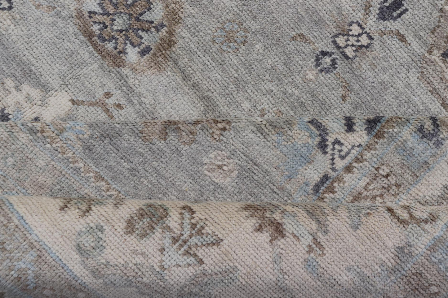 Measures: 9'2 x 12'0 Neutral Color Palette All - Over Floral Design Turkish Oushak Rug. Keivan Woven Arts / rug EN - 15249, country of origin / type: Turkey / Oushak This traditional Oushak rug from Turkey features a subdued, neutral color palet... - Keivan Woven ArtsEN - 15249 - 22440Rug