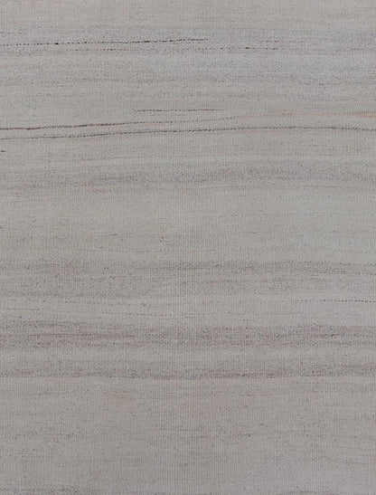 Vintage Turkish Kilim Runner with Subtle Neutral Tones and Elegant Stripes - Keivan Woven ArtsEN - 15560Rug