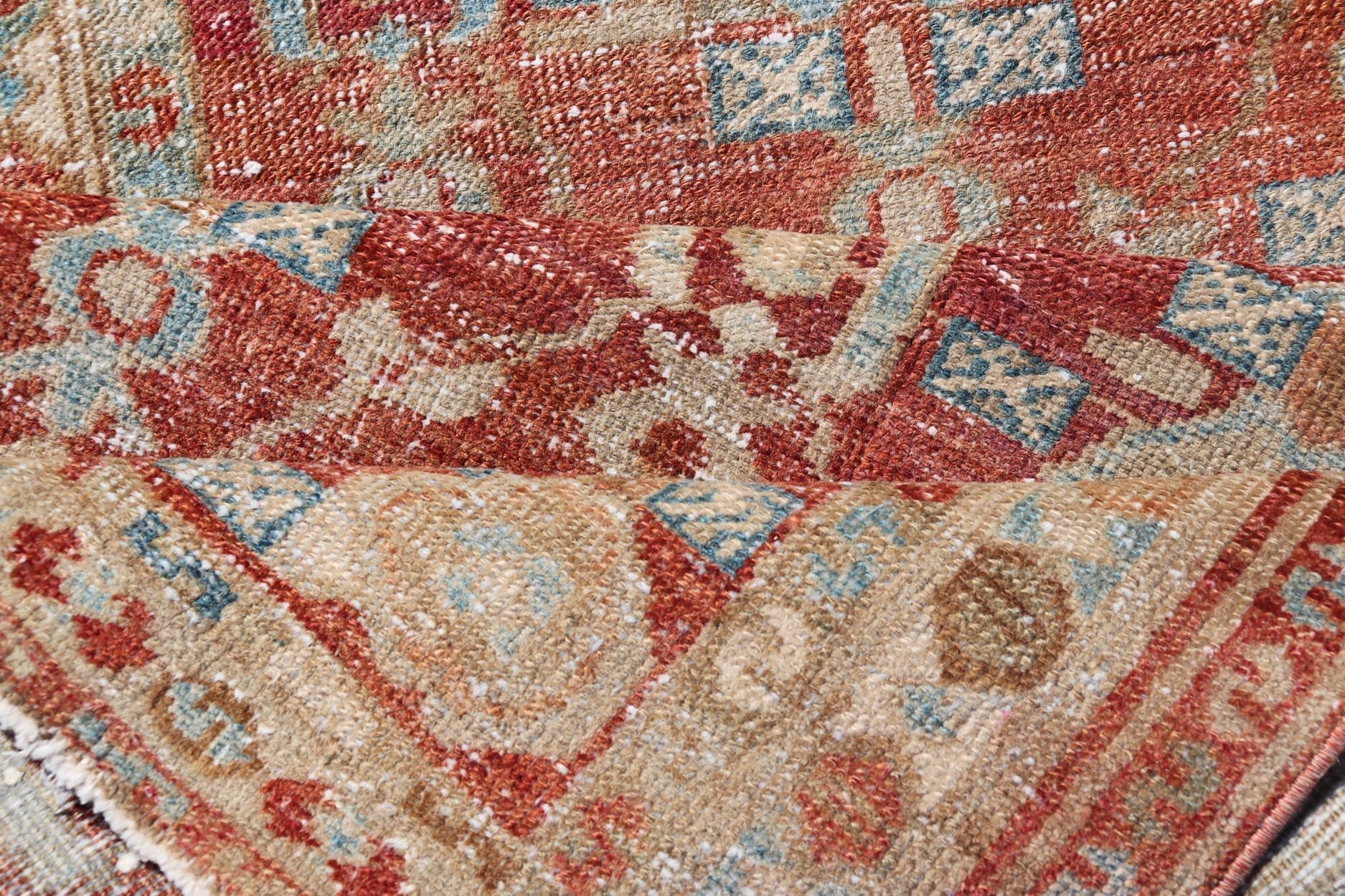 Long Persian Heriz in Geometric Design by Keivan Woven Arts Measures: 2'9 x 14'10 Persian Heriz rugs originate from the Heriz region in Northwestern Iran. This exquisite Heriz runner is a stunning example of Persian craftsmanship. This... - Keivan Woven ArtsEN - 15798 - 26682