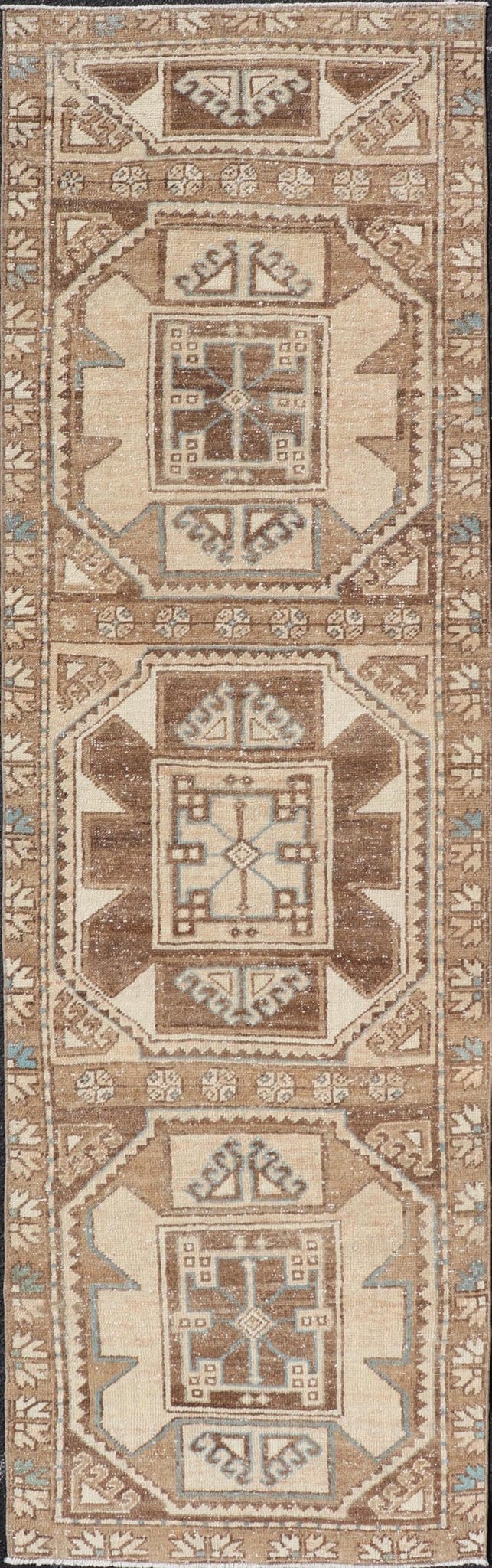 Vintage Runner with large octagonal medallions by Keivan Woven Arts Measures: 2'11" x 10' This exquisite vintage Turkish runner features a trio of large, octagonal medallions placed along the length of the vintage runner. The medallions a... - Keivan Woven ArtsEN - 15870 - 26904Rug