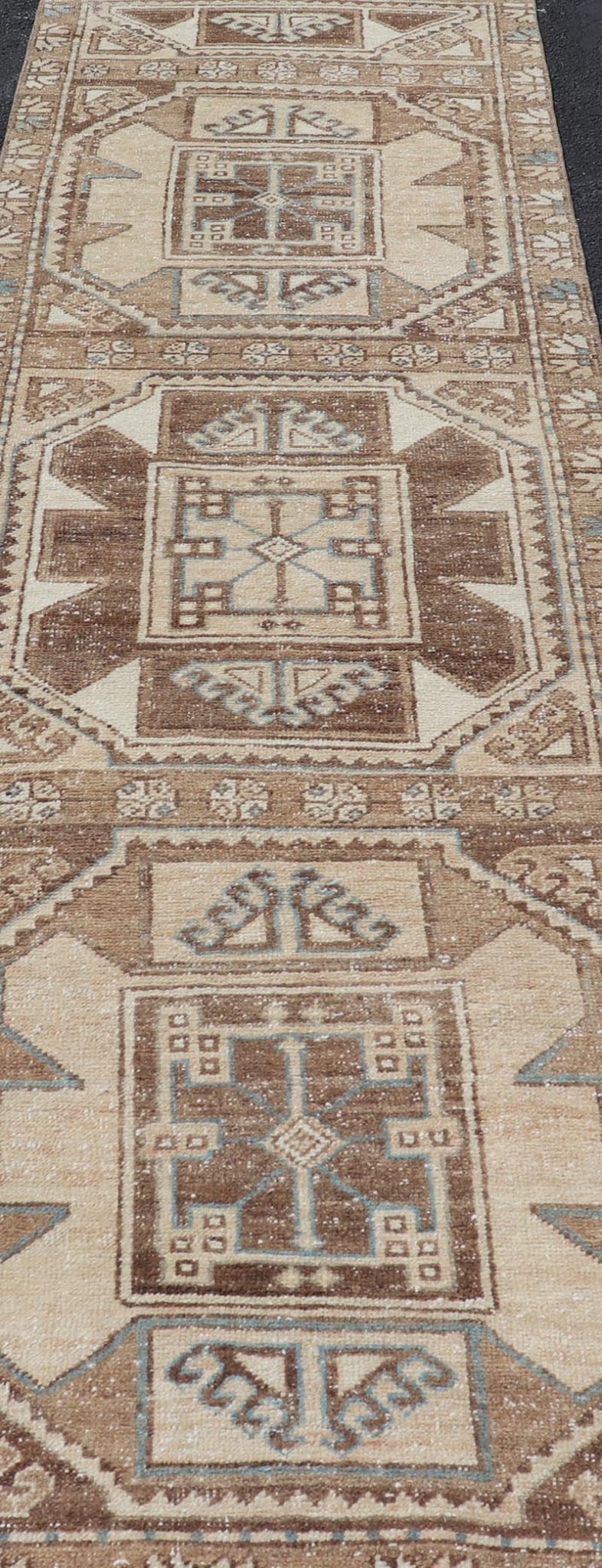 Vintage Runner with large octagonal medallions by Keivan Woven Arts Measures: 2'11" x 10' This exquisite vintage Turkish runner features a trio of large, octagonal medallions placed along the length of the vintage runner. The medallions a... - Keivan Woven ArtsEN - 15870 - 26904Rug