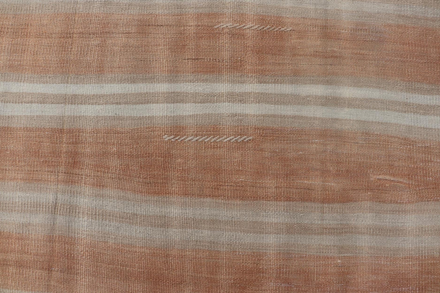 Warm Earth Tone Turkish Vintage Kilim Rug - Keivan Woven ArtsEN - 15879Rug