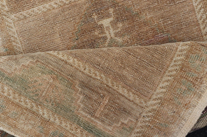 Vintage Turkish Oushak Rug with All - Over Sub - Geometric Medallion Design Keivan Woven Arts / rug EN - 15911, country of origin / type: Turkey / Oushak, circa 1950 Measures: 1'8 x 3'4 - Keivan Woven ArtsEN - 15911 - 23870Rug