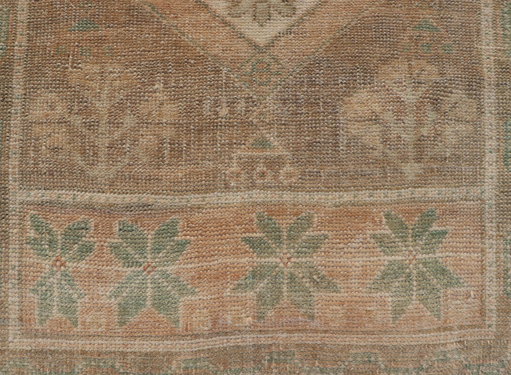 Vintage Turkish Oushak Rug with All - Over Sub - Geometric Medallion Design Keivan Woven Arts / rug EN - 15921, country of origin / type: Turkey / Oushak, circa 1950 Measures: 1'10 x 4'0 - Keivan Woven ArtsEN - 15921 - 24109Rug