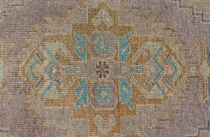 Vintage Turkish Oushak Rug with All - Over Sub - Geometric Medallion Design Vintage small Turkish Oushak Rug with All - Over Sub - Geometric Medallion Design. Keivan Woven Arts / rug EN - 15931, country of origin / type: Turkey / Oushak, circa 1950 ... - Keivan Woven ArtsEN - 15931 - 24163Rug