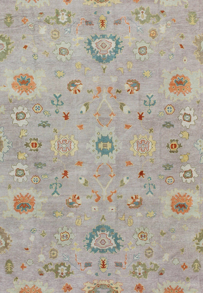 Large Turkish Oushak Rug with Colorful Palette and All - Over Design. Colorful Turkish Oushak Rug With All - Over Flower Design in Lavender, Light Green. kwarugs Large Turkish Oushak rug with colorful palette and all - over design, rug en - 165062, coun... - Keivan Woven ArtsEN - 165062 - 9012Rug