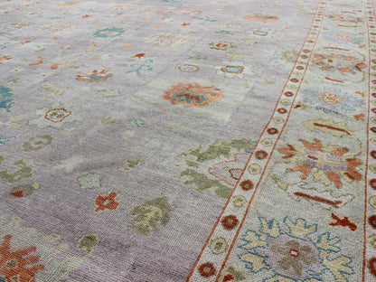 Large Turkish Oushak Rug with Colorful Palette and All - Over Design. Colorful Turkish Oushak Rug With All - Over Flower Design in Lavender, Light Green. kwarugs Large Turkish Oushak rug with colorful palette and all - over design, rug en - 165062, coun... - Keivan Woven ArtsEN - 165062 - 9012Rug